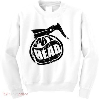 I Need Coffee Pot Head Design For Coffee Lovers Kids Sweatshirt