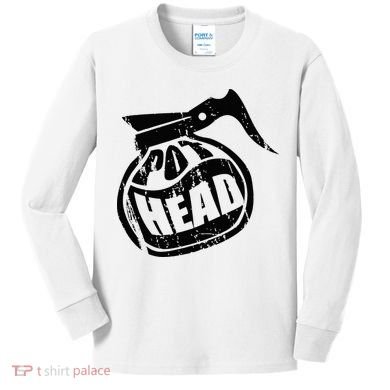 I Need Coffee Pot Head Design For Coffee Lovers Kids Long Sleeve Shirt