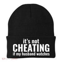 It's Not Cheating If My Husband Watches Funny Saying Beanie thumb 0