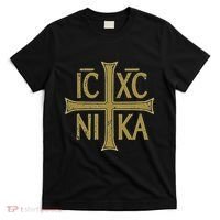 Icxc Nika Christogram Cross Orthodox Christian Discreet T-Shirt thumb 0