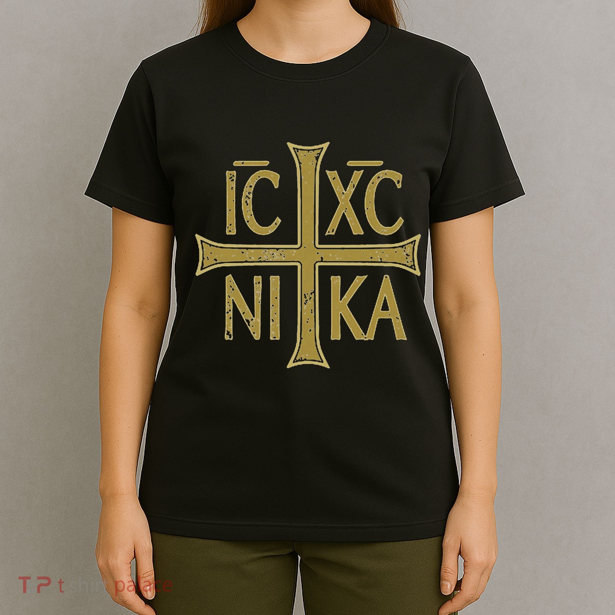 Icxc Nika Christogram Cross Orthodox Christian Discreet T-Shirt