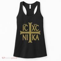 Icxc Nika Christogram Cross Orthodox Christian Discreet Women's Tank Top thumb 0