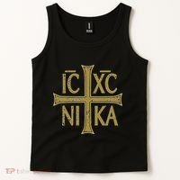 Icxc Nika Christogram Cross Orthodox Christian Discreet Tank Top thumb 2