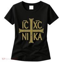 Icxc Nika Christogram Cross Orthodox Christian Discreet Women's T-Shirt thumb 0