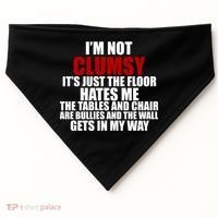 I'm Not Clumsy It's Just The Flor Hates Me Funny USA-Made Doggie Bandana thumb 0
