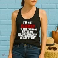 I'm Not Clumsy It's Just The Flor Hates Me Funny Women's Tank Top thumb 2