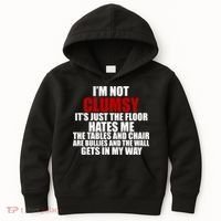 I'm Not Clumsy It's Just The Flor Hates Me Funny Kids Hoodie thumb 0