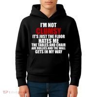 I'm Not Clumsy It's Just The Flor Hates Me Funny Kids Hoodie thumb 4