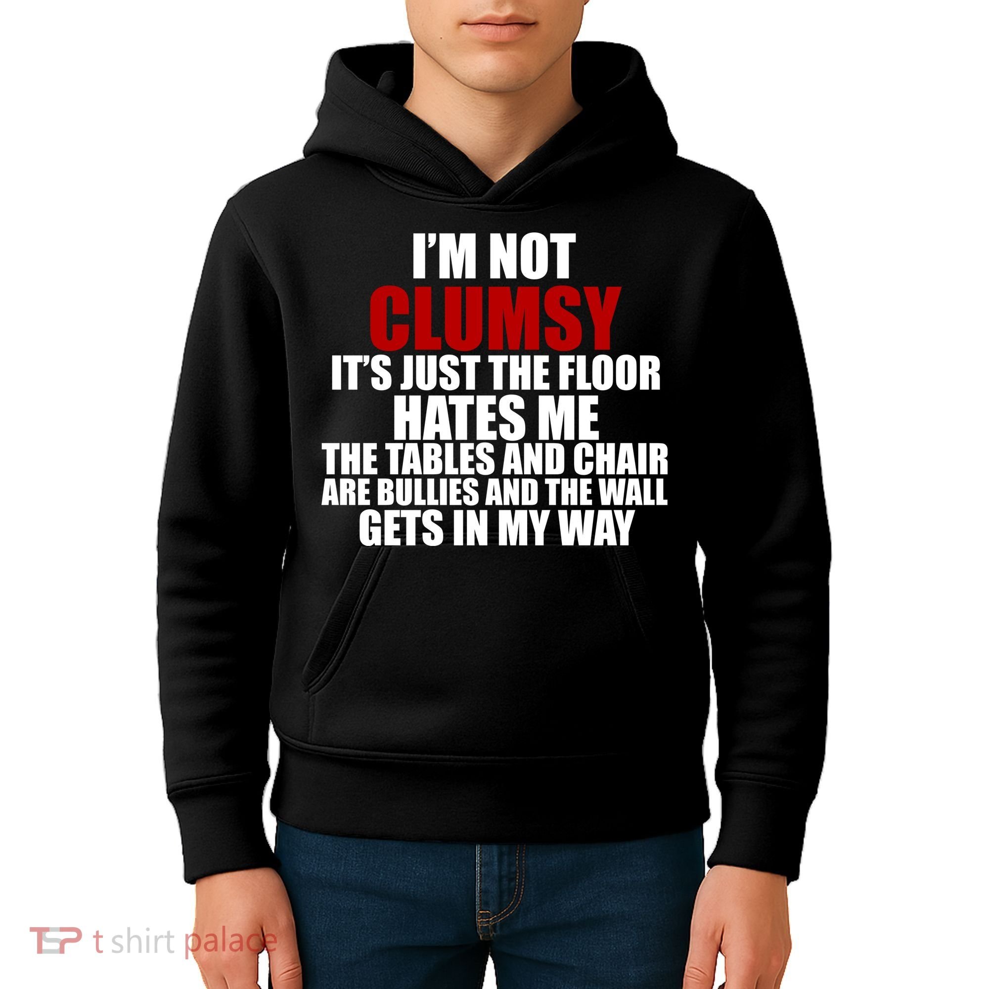 I'm Not Clumsy It's Just The Flor Hates Me Funny Kids Hoodie