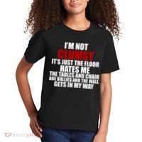 I'm Not Clumsy It's Just The Flor Hates Me Funny Kids T-Shirt thumb 2