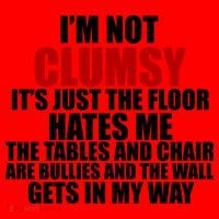 I'm Not Clumsy It's Just The Flor Hates Me Funny Santa Hat thumb 1