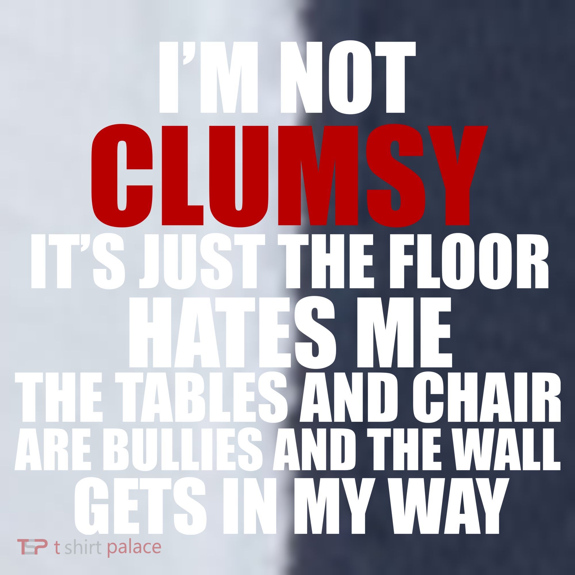 I'm Not Clumsy It's Just The Flor Hates Me Funny Sport-Tek Competitor United Soccer Jersey