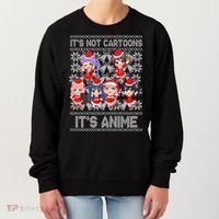 Its Not Cartoons Its Anime Ugly Christmas Women's Sweatshirt thumb 0