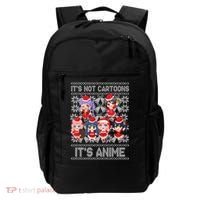 Its Not Cartoons Its Anime Ugly Christmas Backpack thumb 0