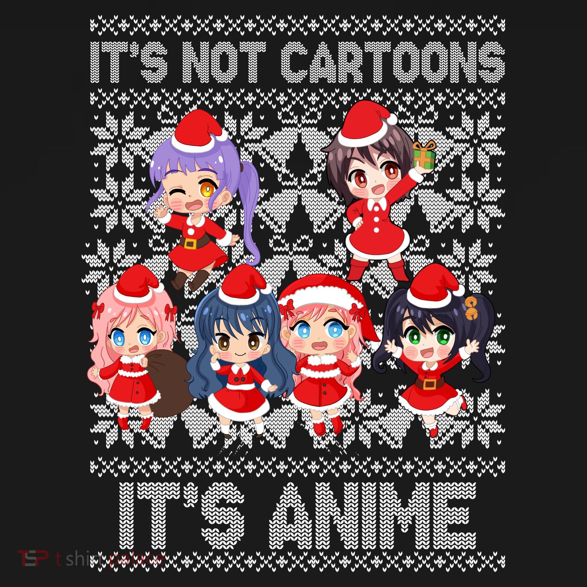 Its Not Cartoons Its Anime Ugly Christmas Backpack