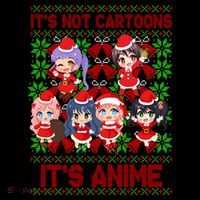 Its Not Cartoons Its Anime Ugly Christmas Coffee Mug thumb 5