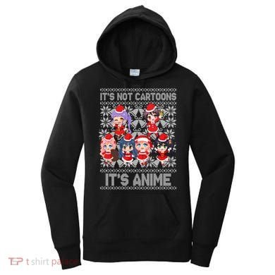 Its Not Cartoons Its Anime Ugly Christmas Women's Hoodie
