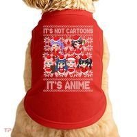 Its Not Cartoons Its Anime Ugly Christmas Doggie Tank thumb 0