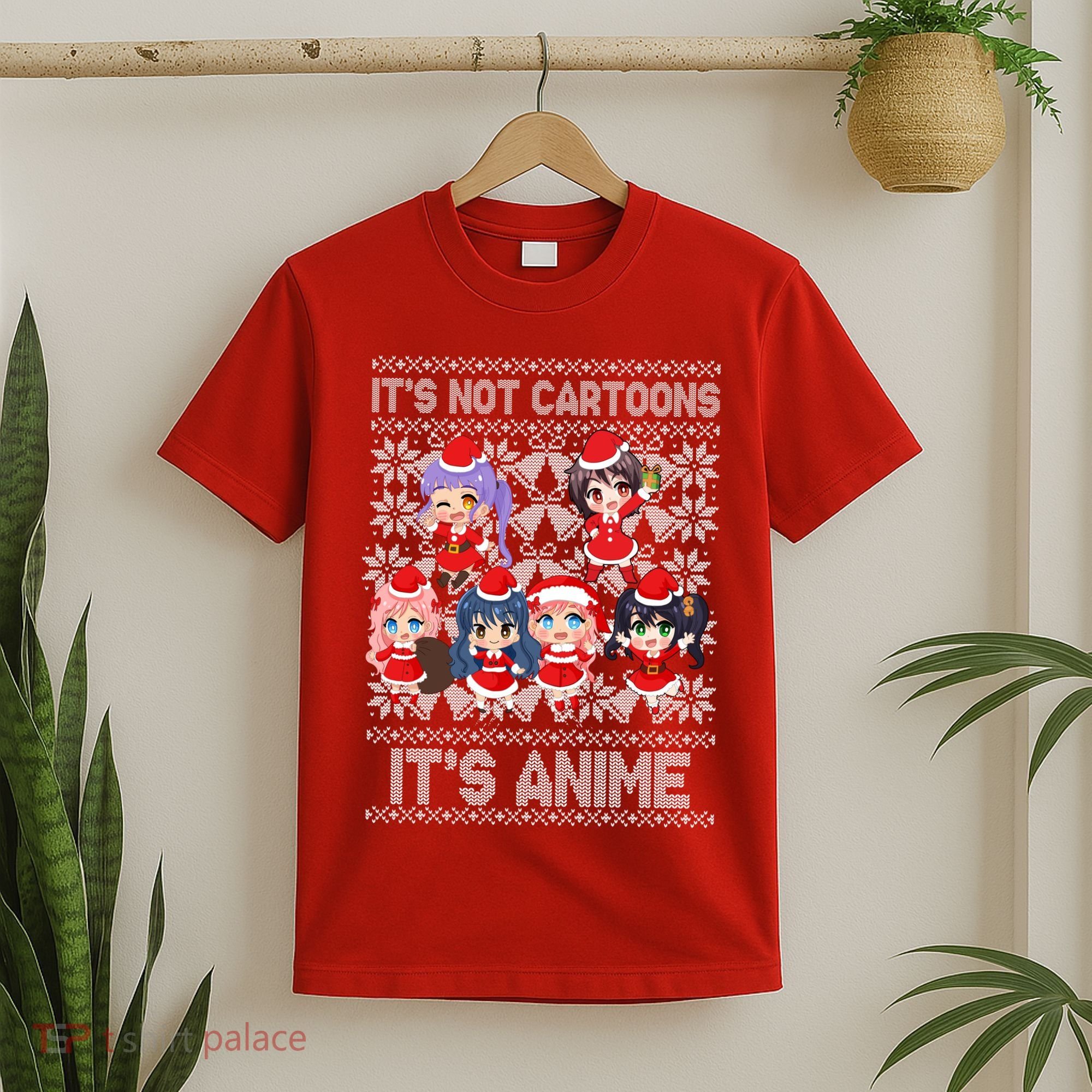 Its Not Cartoons Its Anime Ugly Christmas T-Shirt