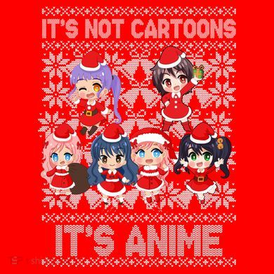 Its Not Cartoons Its Anime Ugly Christmas Ornament