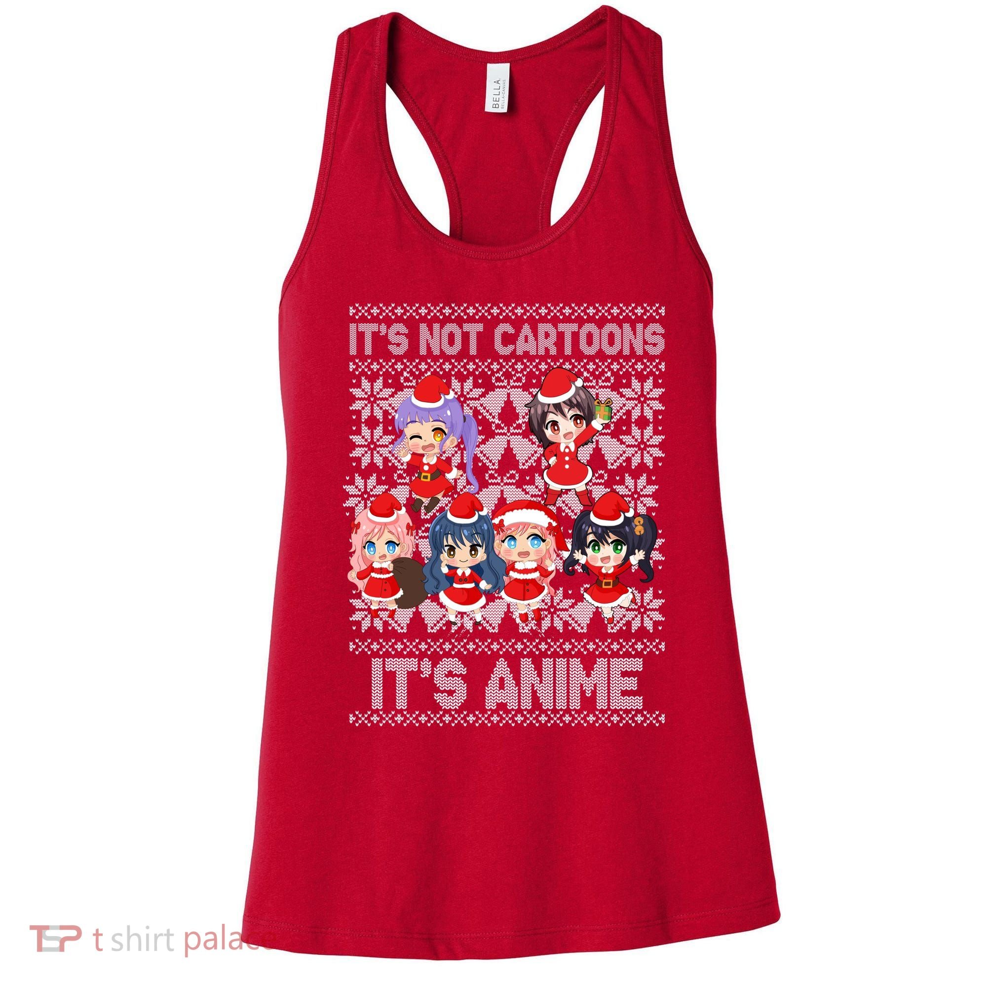 Its Not Cartoons Its Anime Ugly Christmas Women's Tank Top