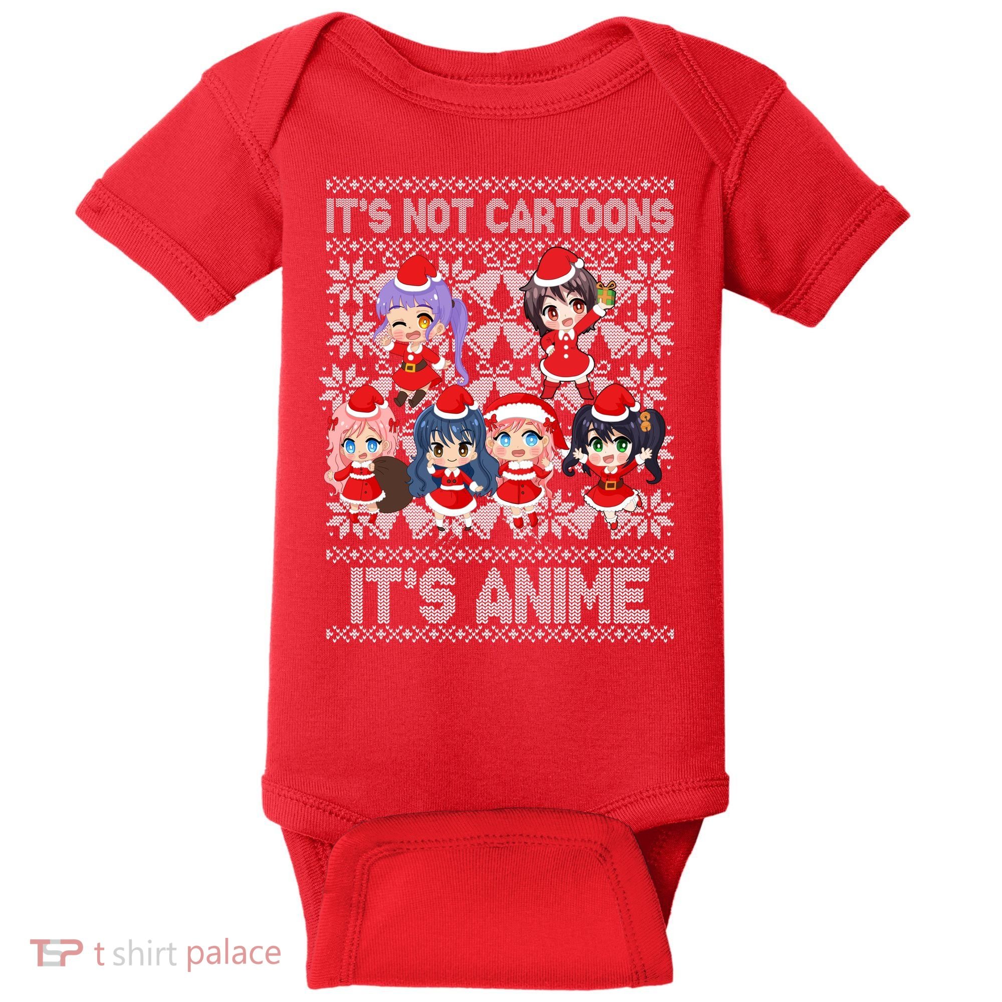Its Not Cartoons Its Anime Ugly Christmas Baby Bodysuit