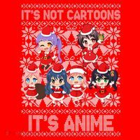 Its Not Cartoons Its Anime Ugly Christmas Baby Bodysuit thumb 2