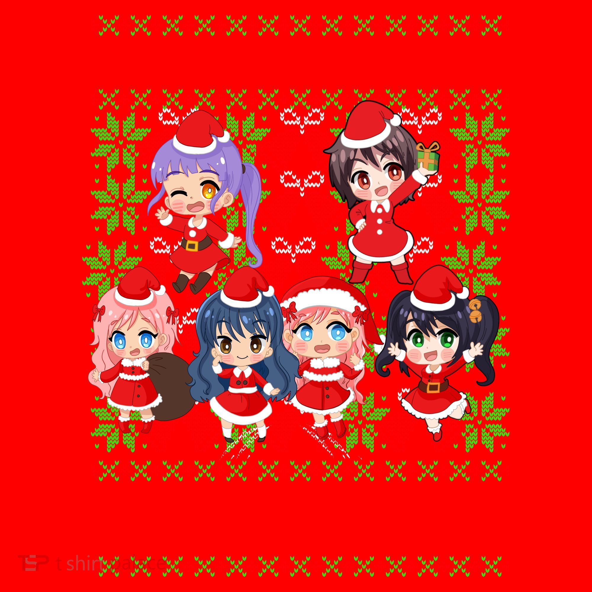 Its Not Cartoons Its Anime Ugly Christmas Santa Hat