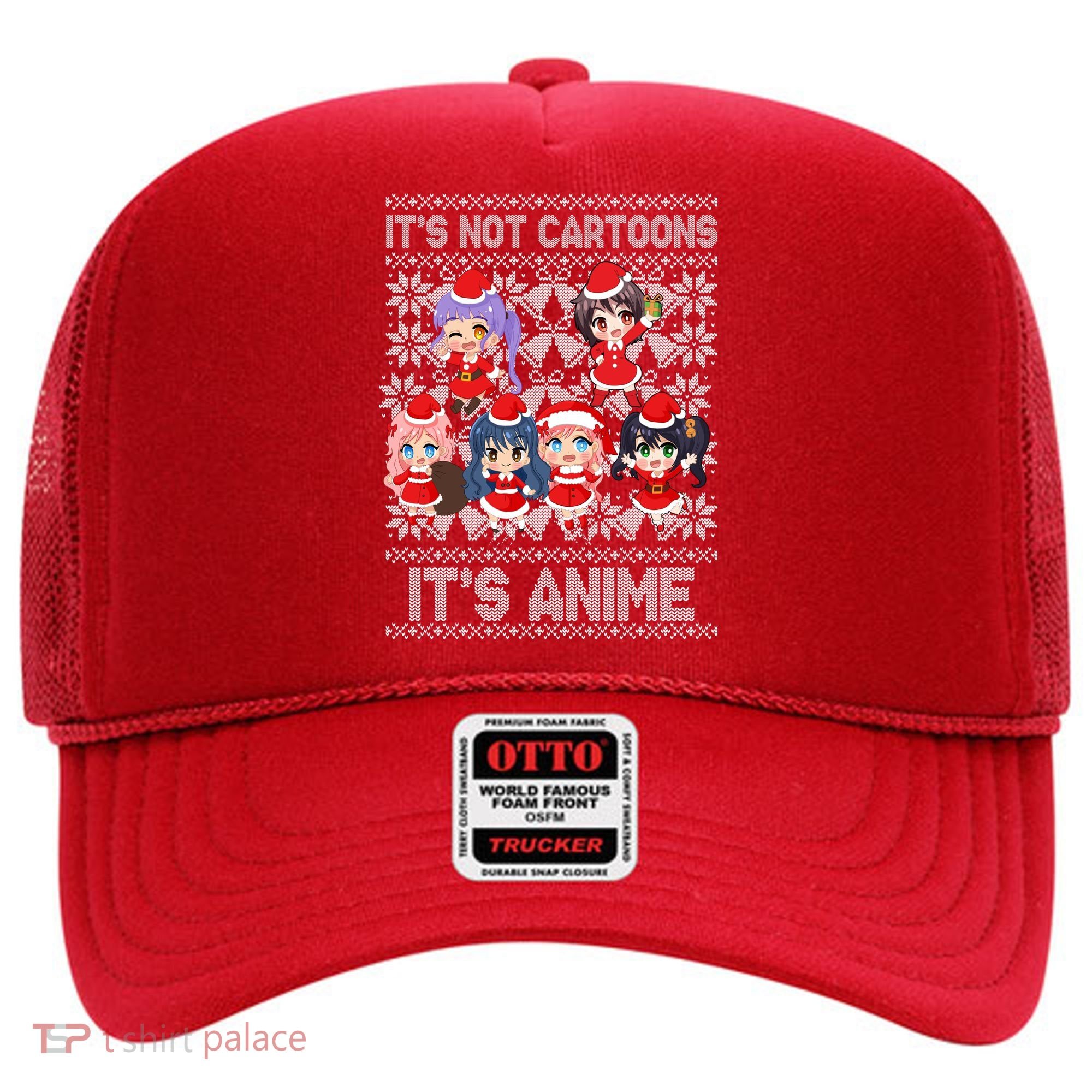 Its Not Cartoons Its Anime Ugly Christmas Hat