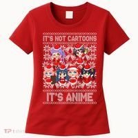 Its Not Cartoons Its Anime Ugly Christmas Women's T-Shirt thumb 0