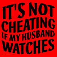 It's Not Cheating If My Husband Watches Funny Saying Santa Hat thumb 1