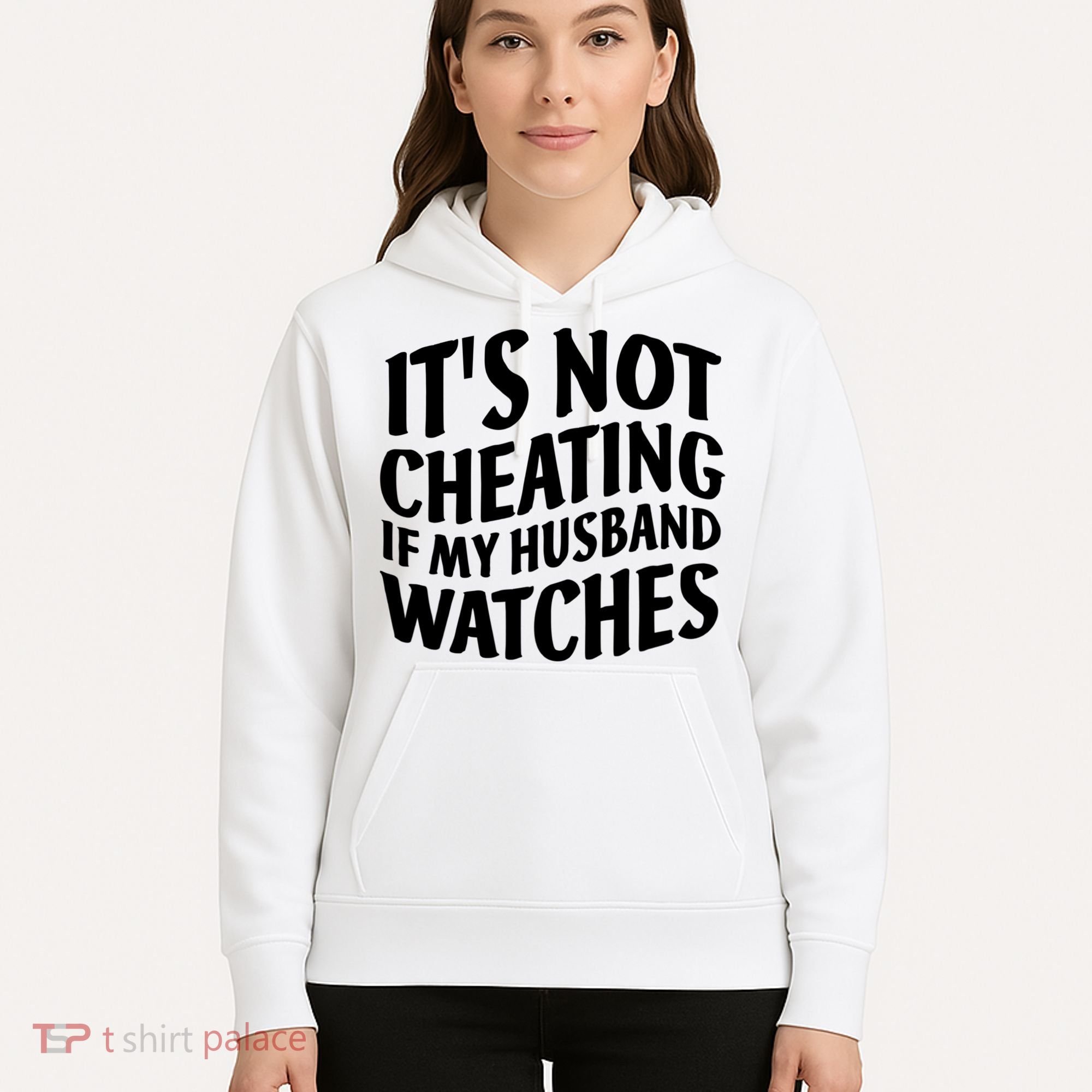 It's Not Cheating If My Husband Watches Funny Saying Hoodie