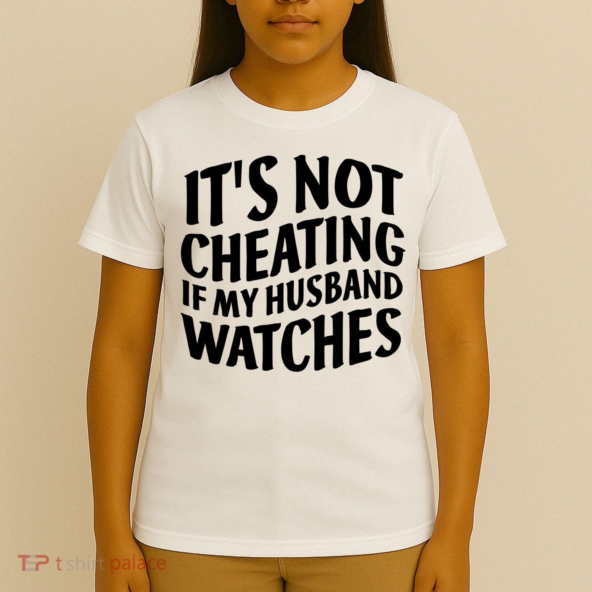 It's Not Cheating If My Husband Watches Funny Saying T-Shirt