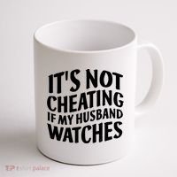 It's Not Cheating If My Husband Watches Funny Saying Coffee Mug thumb 1