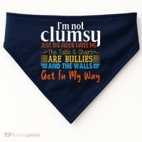 Im Not Clumsy Just The Floor Hates Me Funny USA-Made Doggie Bandana thumb 0