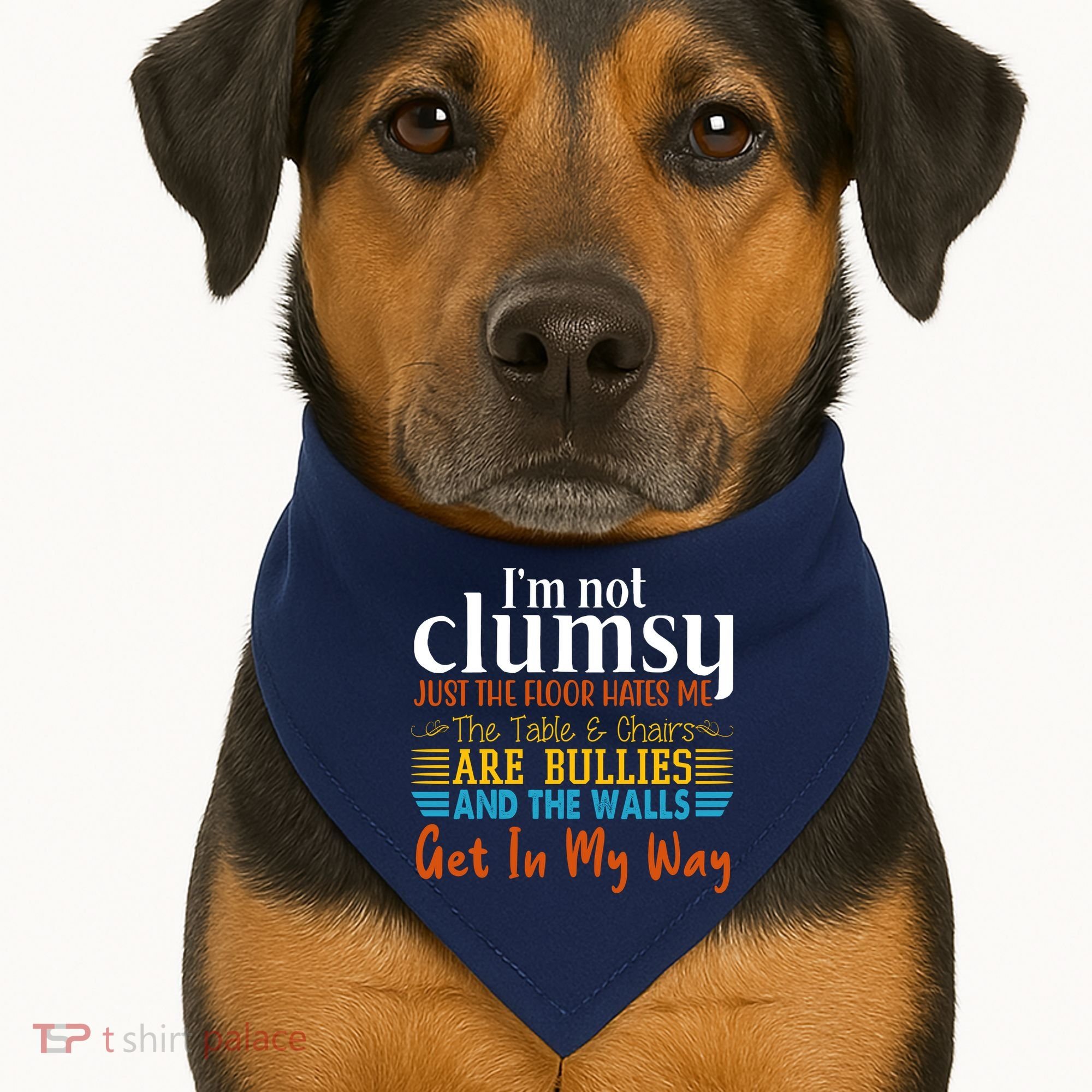 Im Not Clumsy Just The Floor Hates Me Funny USA-Made Doggie Bandana
