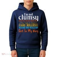 Im Not Clumsy Just The Floor Hates Me Funny Kids Hoodie thumb 4