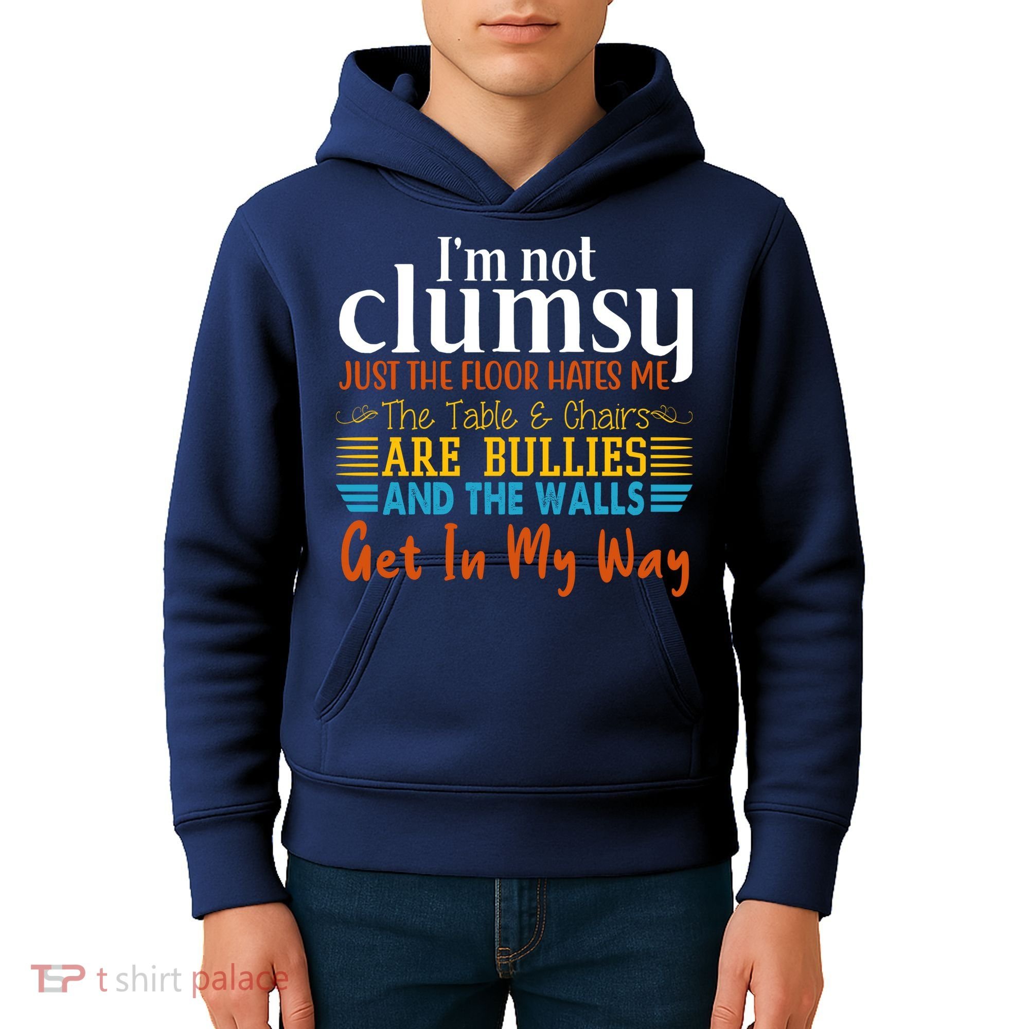 Im Not Clumsy Just The Floor Hates Me Funny Kids Hoodie