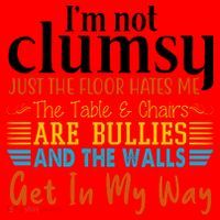 Im Not Clumsy Just The Floor Hates Me Funny Santa Hat thumb 1