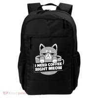I Need Coffee Right Meow Backpack thumb 0