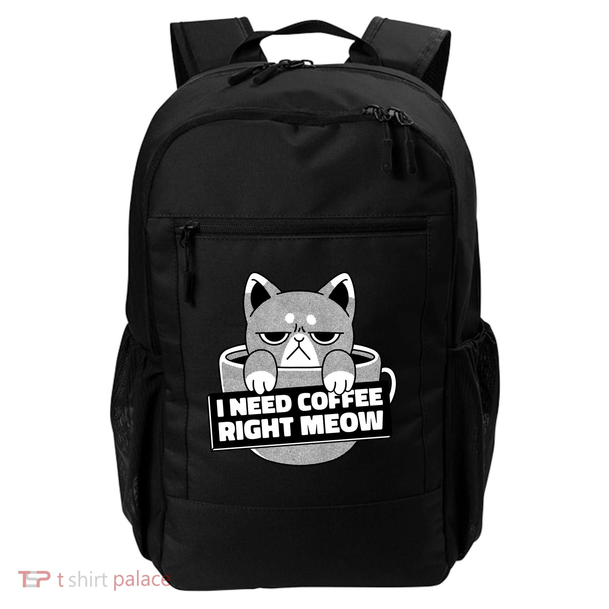 I Need Coffee Right Meow Backpack