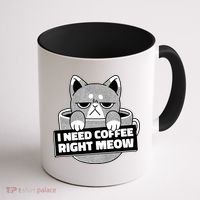 I Need Coffee Right Meow Coffee Mug thumb 1