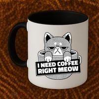 I Need Coffee Right Meow Coffee Mug thumb 2