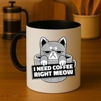 I Need Coffee Right Meow Coffee Mug thumb 4
