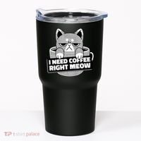 I Need Coffee Right Meow Tumbler thumb 0