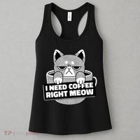 I Need Coffee Right Meow Women's Tank Top thumb 3