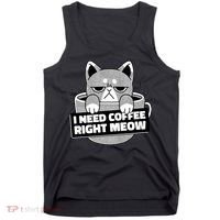 I Need Coffee Right Meow Tank Top thumb 0