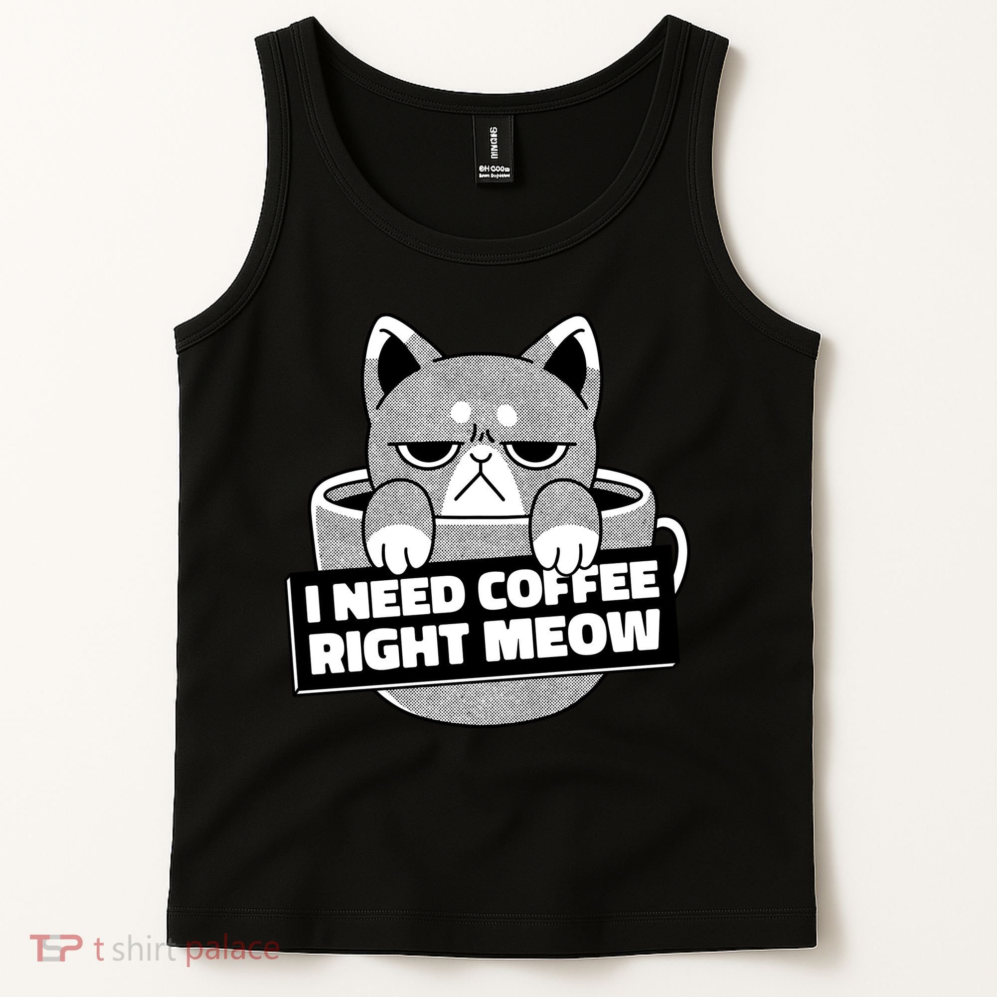 I Need Coffee Right Meow Tank Top