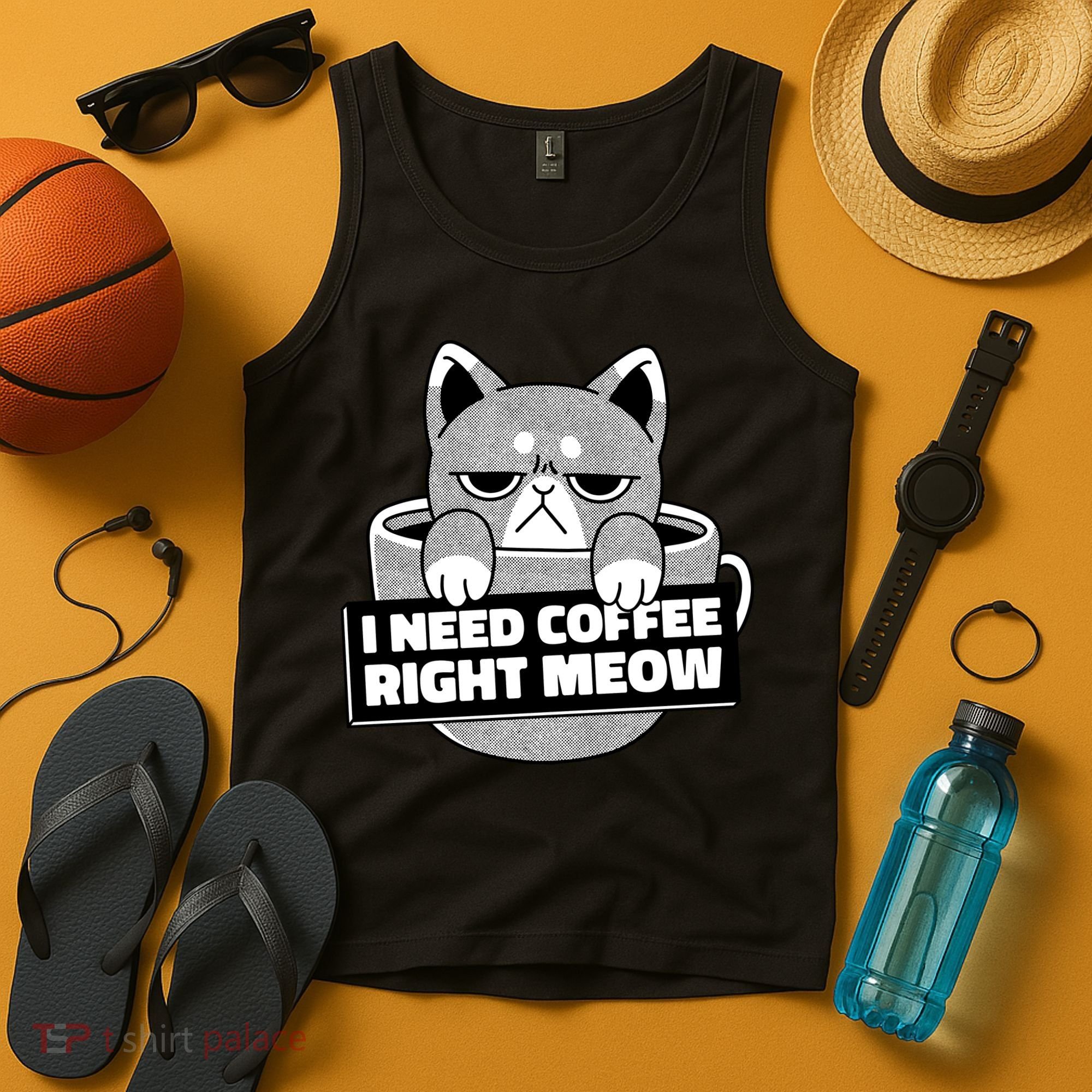 I Need Coffee Right Meow Tank Top