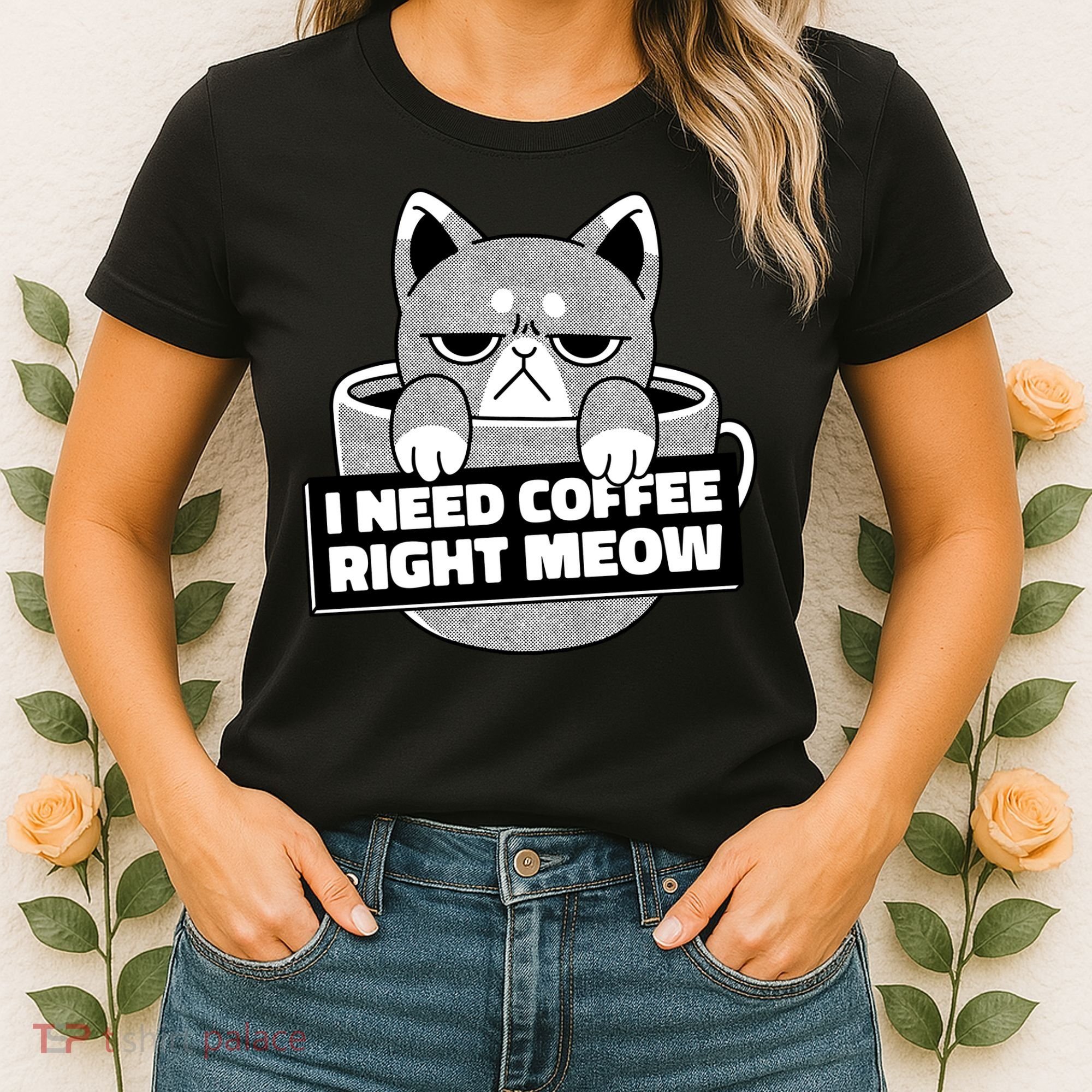 I Need Coffee Right Meow Women's T-Shirt